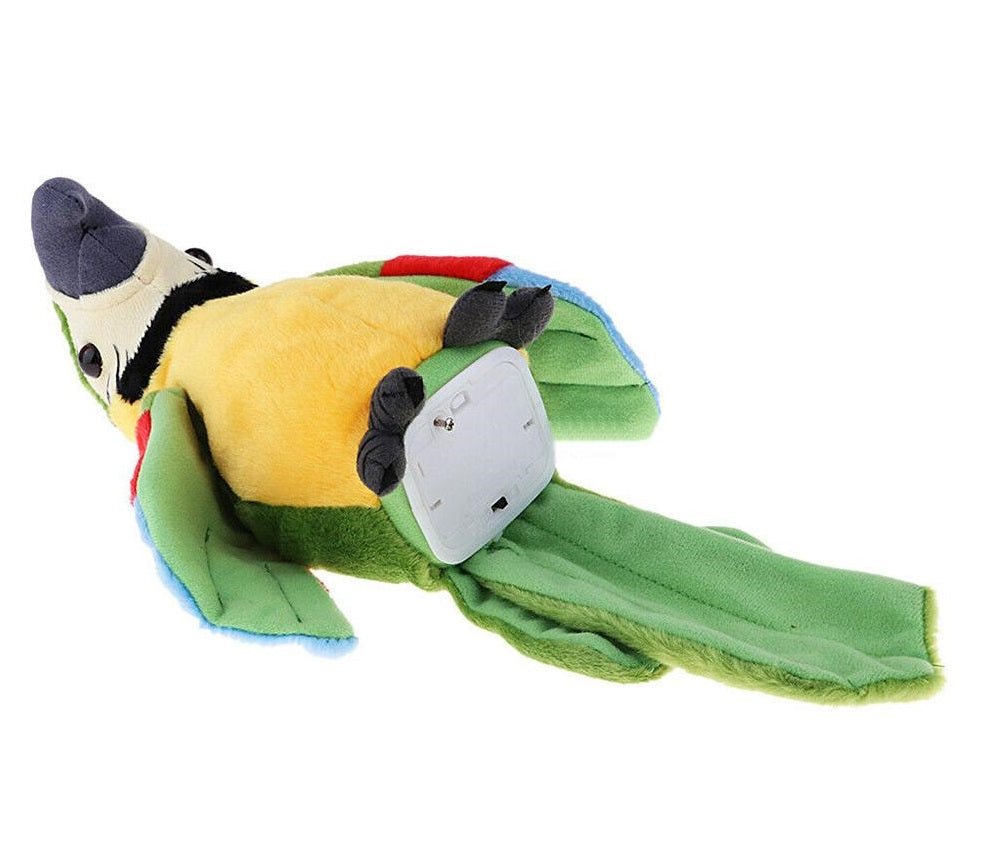 Talking Parrot- Plush Toy-Repeats What You Say