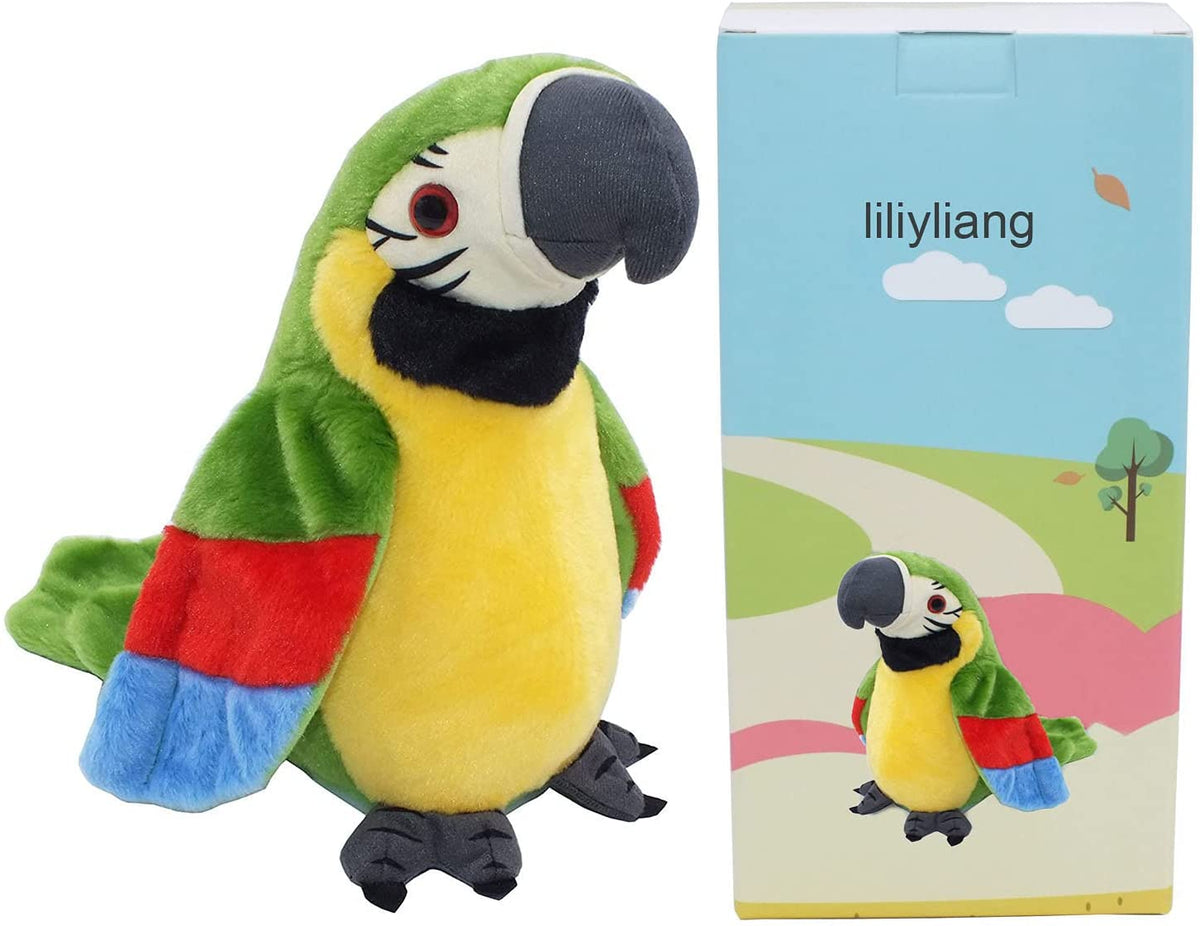 Talking Parrot- Plush Toy-Repeats What You Say