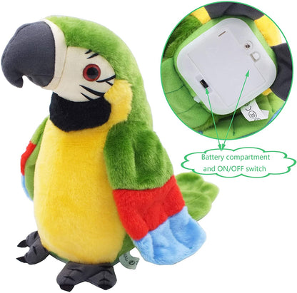 Talking Parrot- Plush Toy-Repeats What You Say