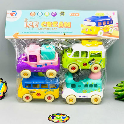 DIY 4Pcs Ice Cream Screw Vehicles