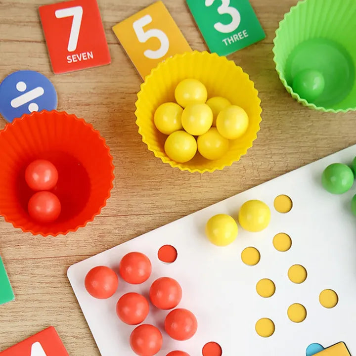 Wooden Montessori Clamp Beads Board