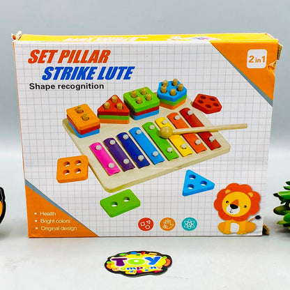 Wooden Montessori Xylophone & Shapes Column