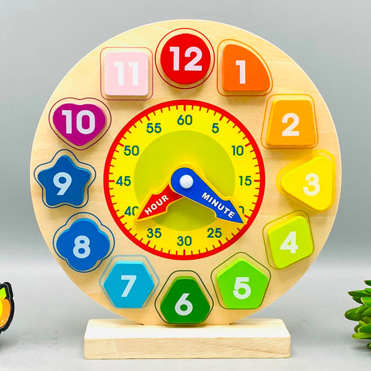 Wooden Pre-School Educational Clock