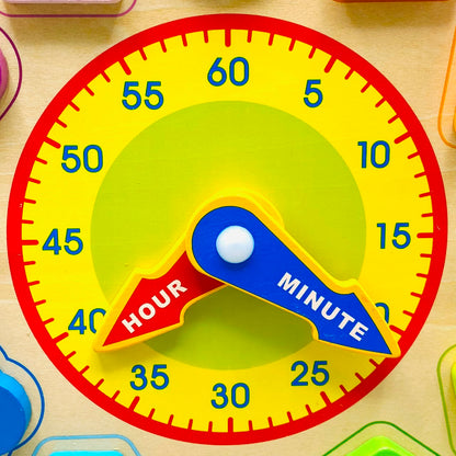 Wooden Pre-School Educational Clock